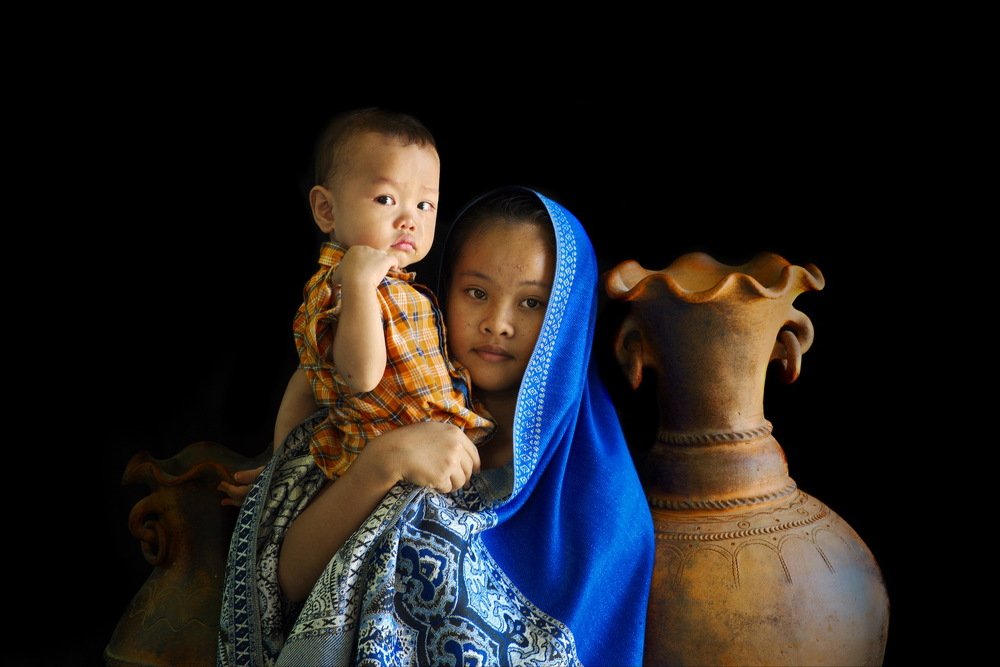 Sister and brother .