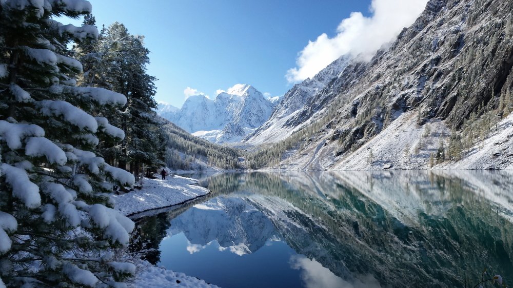 Сентябрьское утро на Шавлинском озере