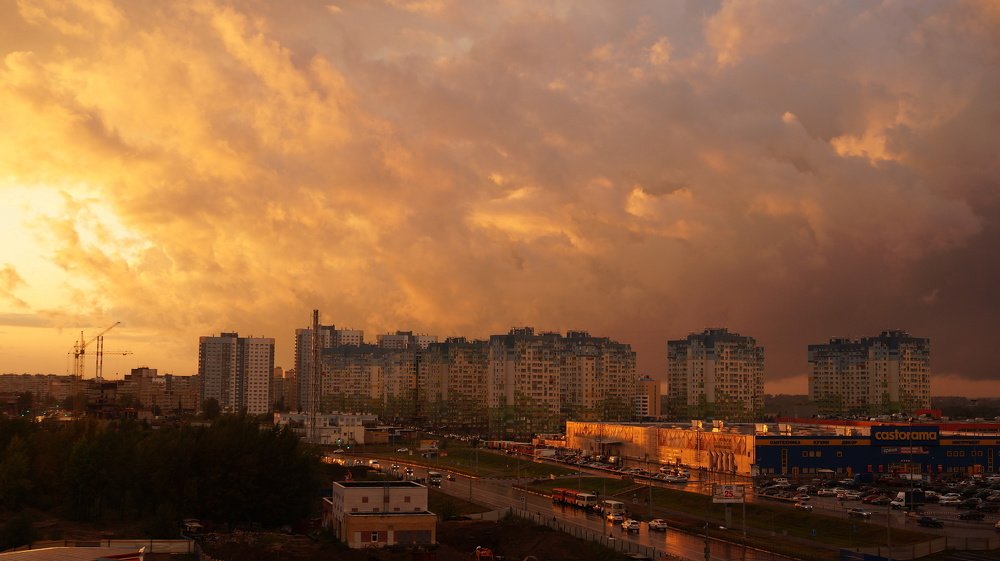 Все небо золотого цвета...