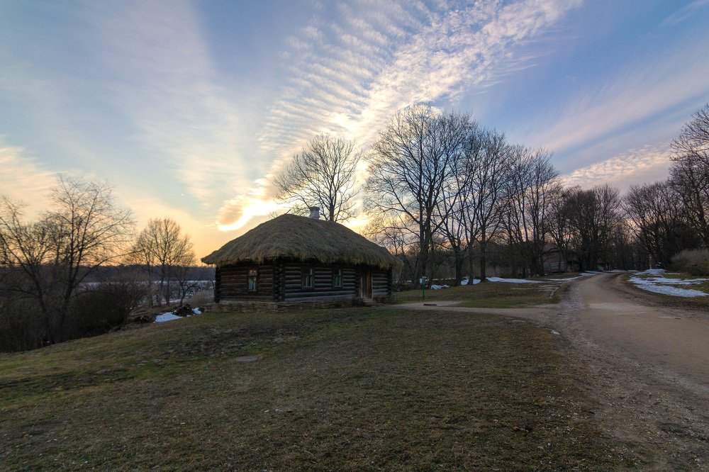 Закат в деревне