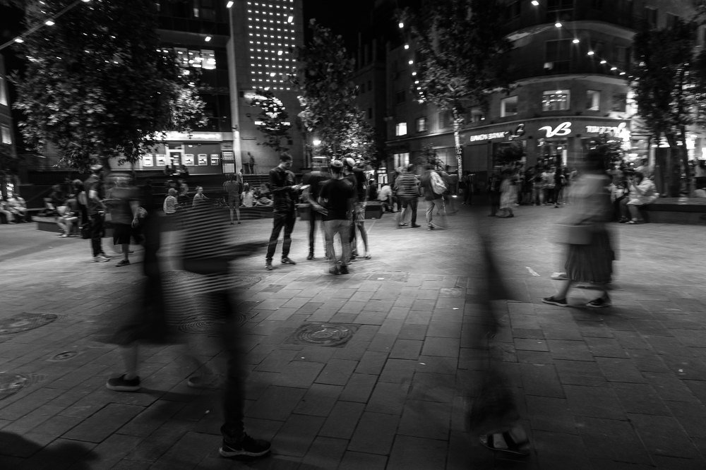 Jerusalem at night Bַַ&W