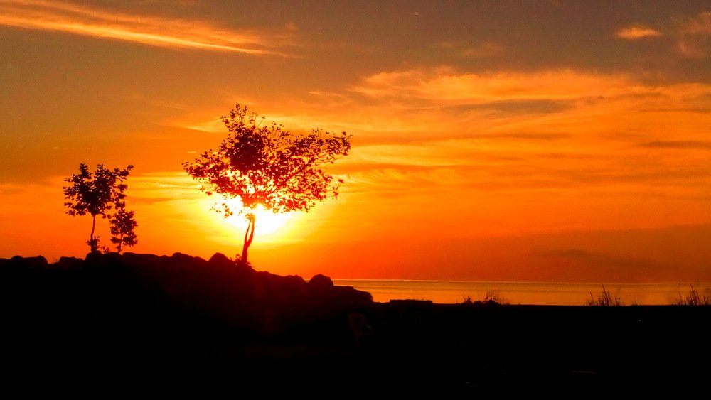 Sunset in Platamonas, Greece