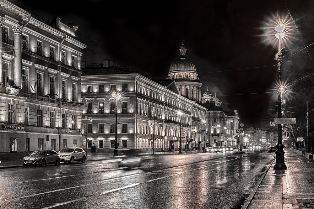 Evening St. Petersburg. Admiralteysky Avenue