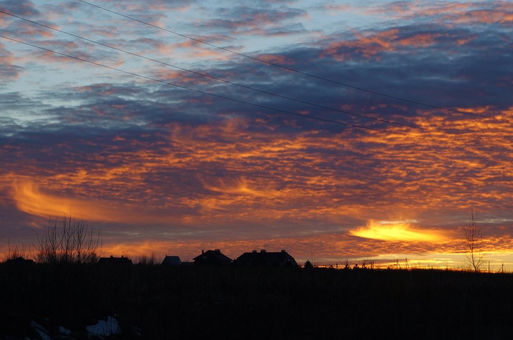 Закат над полем