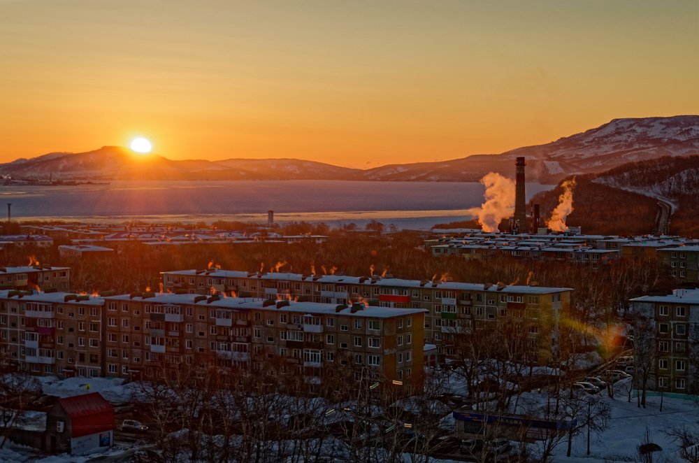 Морозный рассвет г. Вилючинск