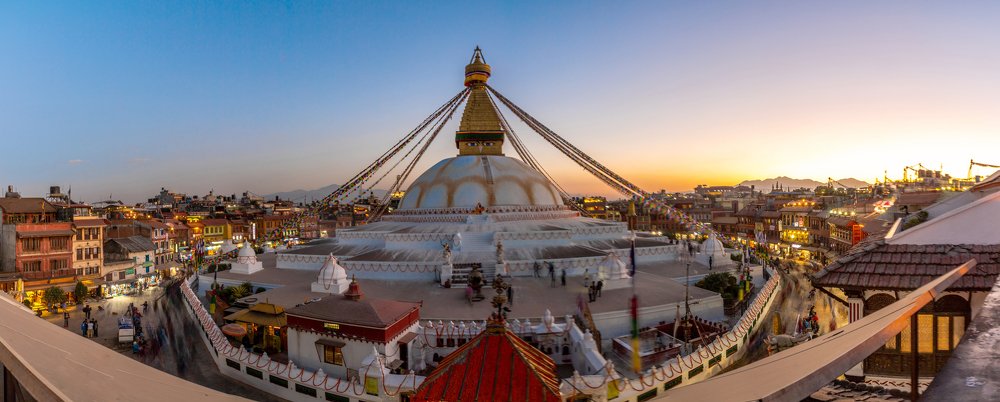 Panoramic view of Bouddhanath Stupa