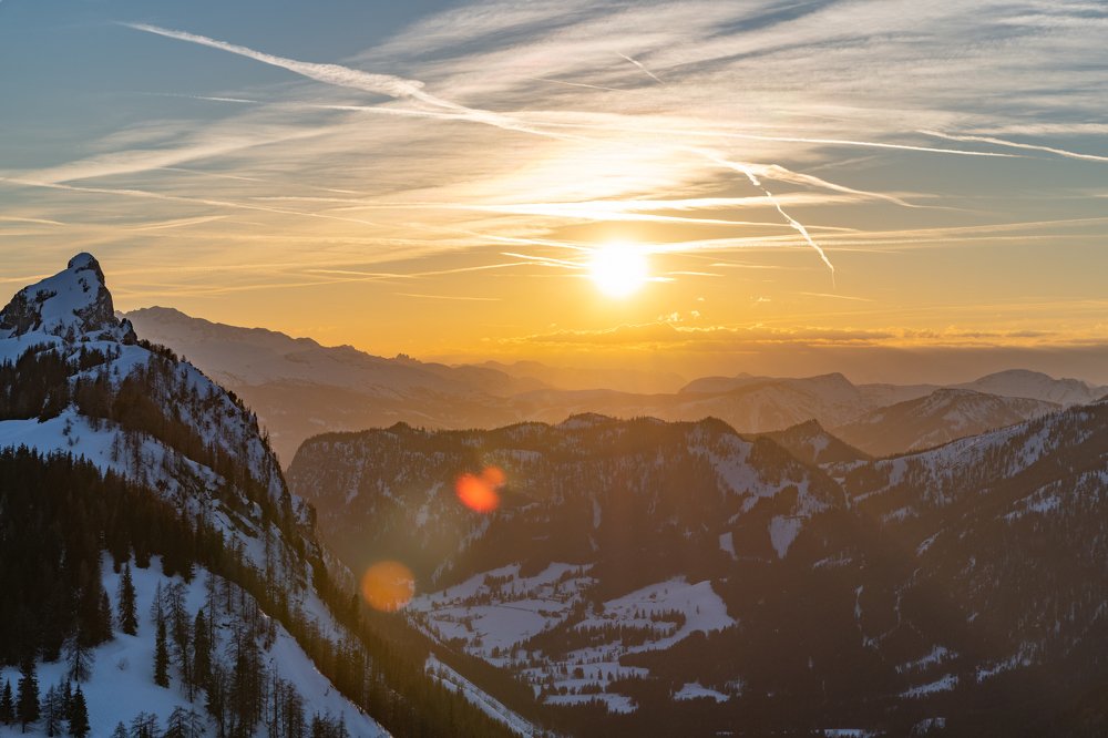 Sunset in the mountains