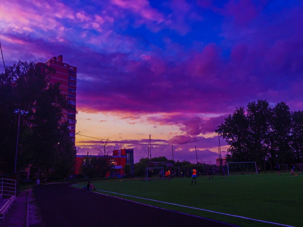 Малиновый закат.