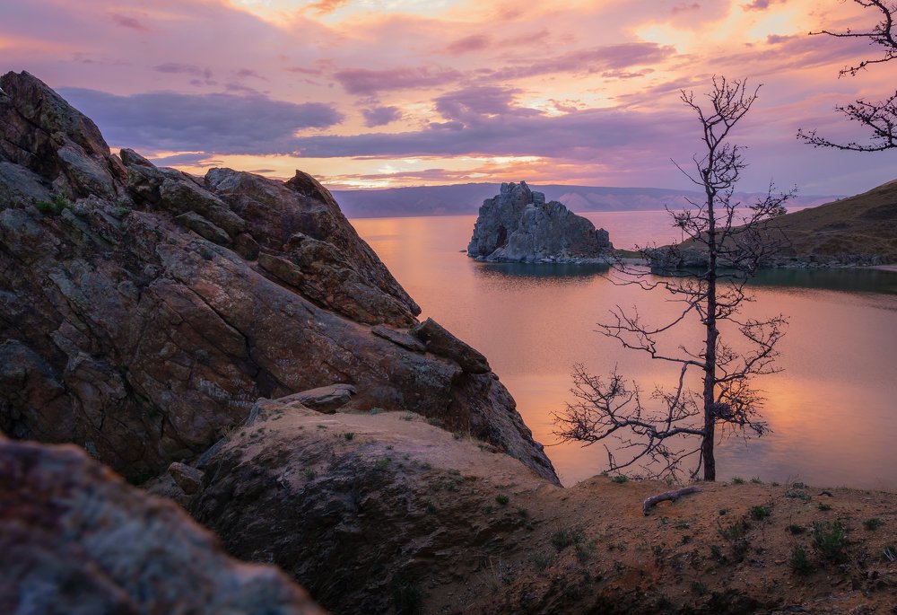 Закат. Байкал.