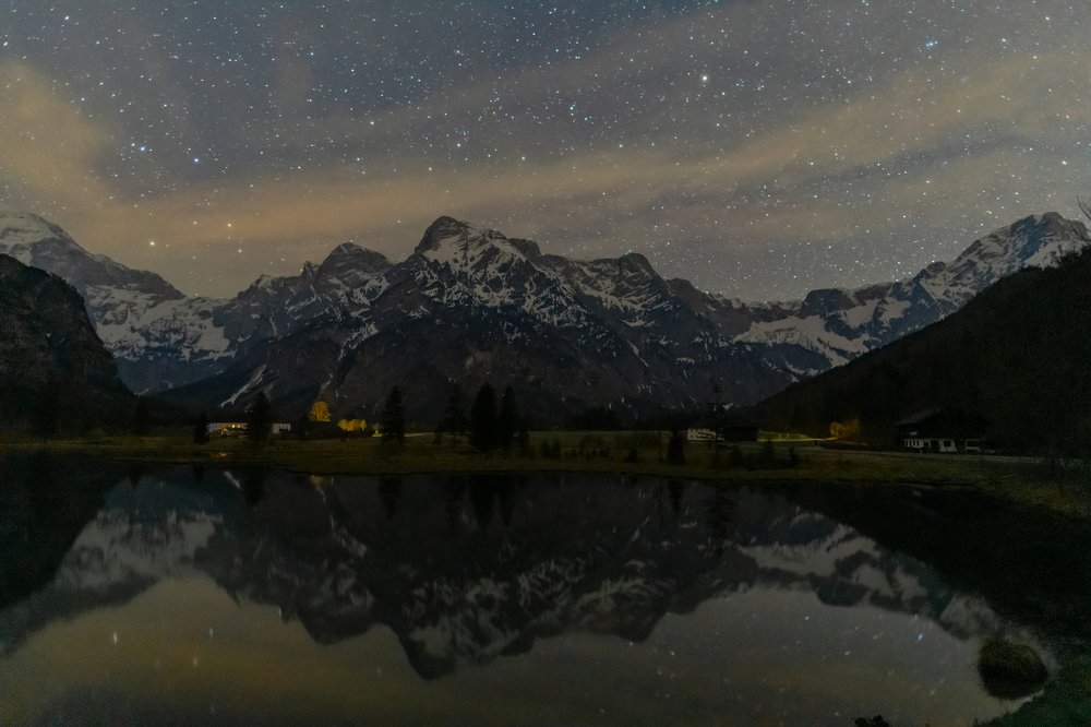 Stars above the mountains