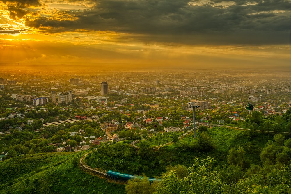 Sunset in Almaty