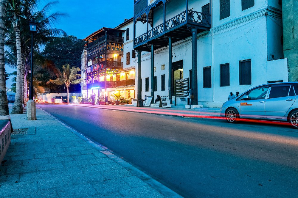 Night view from Stone town
