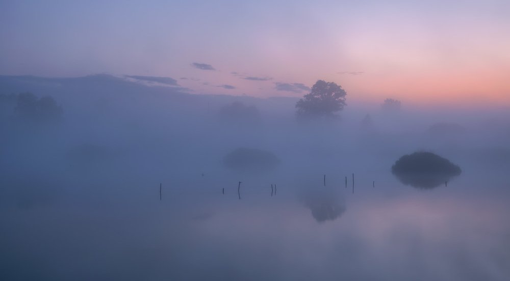 В тишине заката.