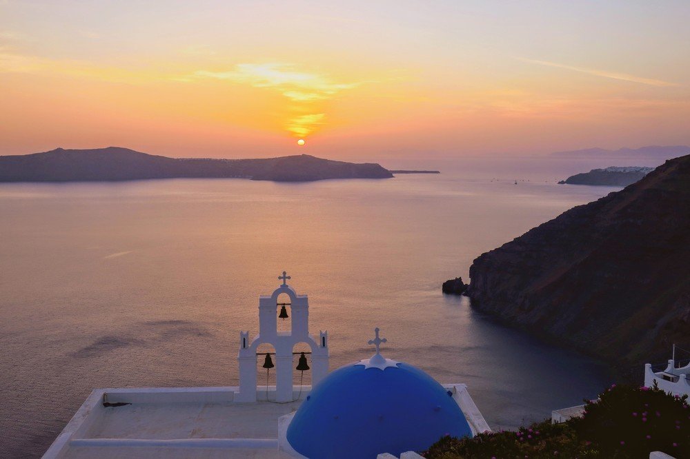 Закат на о. Санторини.