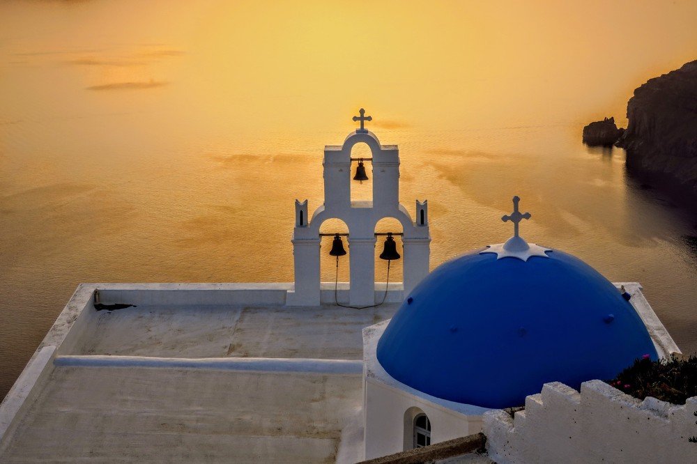 Закат на о. Санторини.