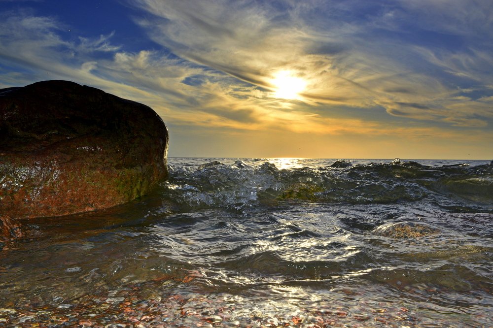 Море, закат ,май