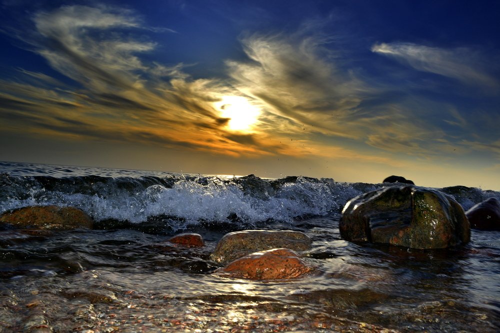 Море, закат ,май3