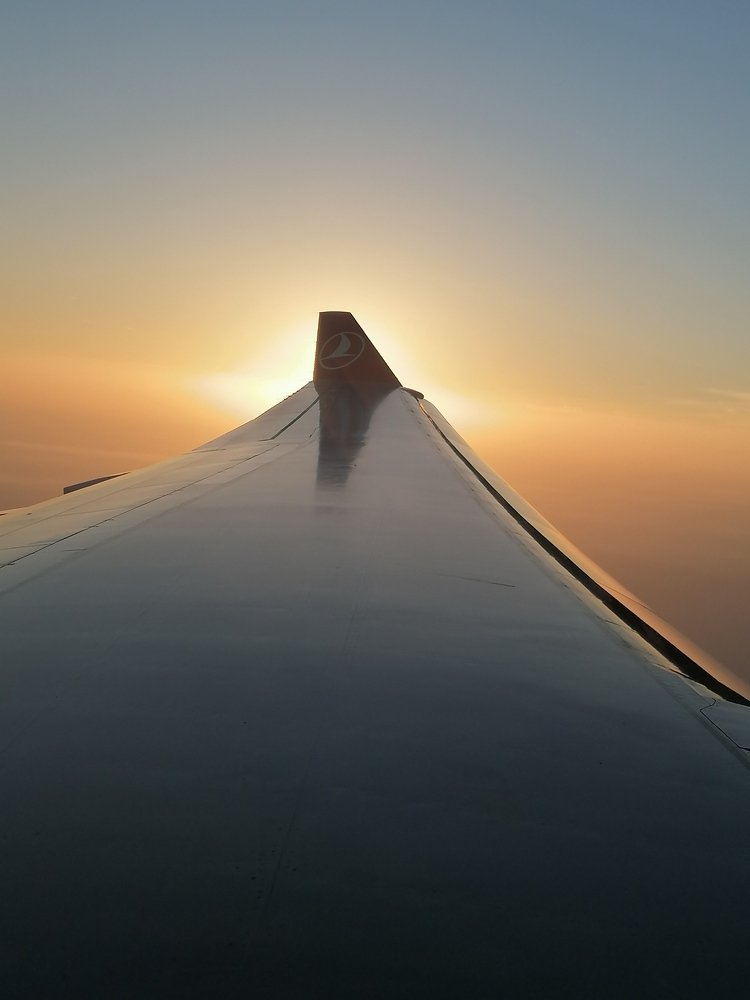 Sunset above the clouds