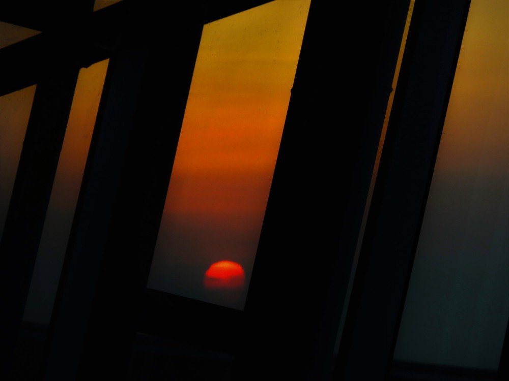 Sunset at the airport