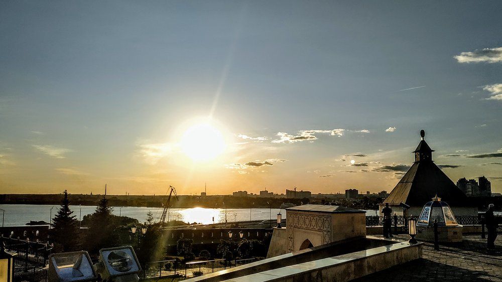 The Kremlin in beams of sunset