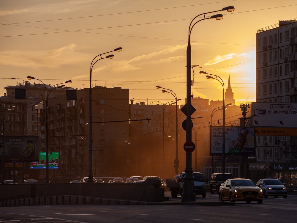 Закат над Москвой.