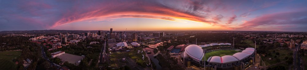 Firey sunset in Adelaide