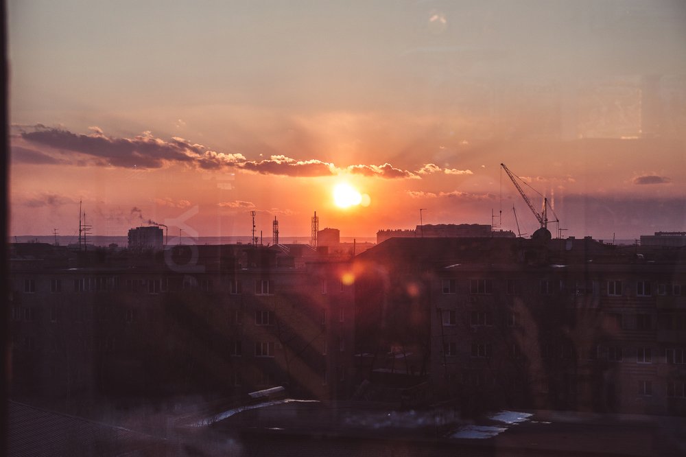 Закатный город.
