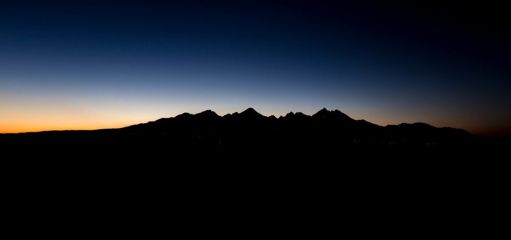 Sunset over High Tatras