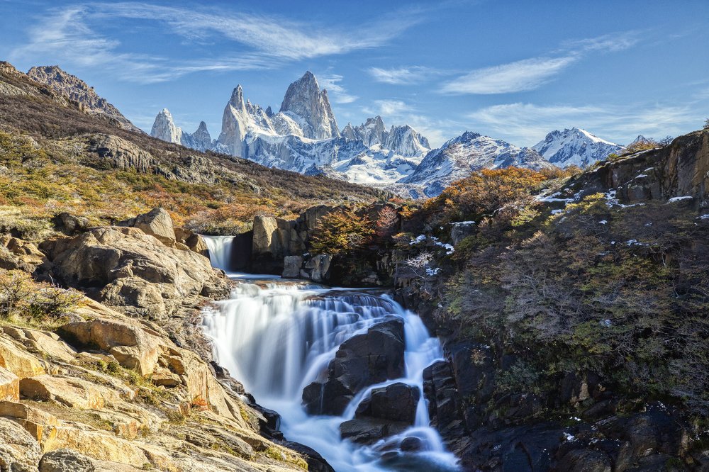 Водопад у подножья Fitz Roy