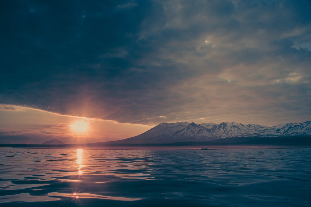 Закат в океане