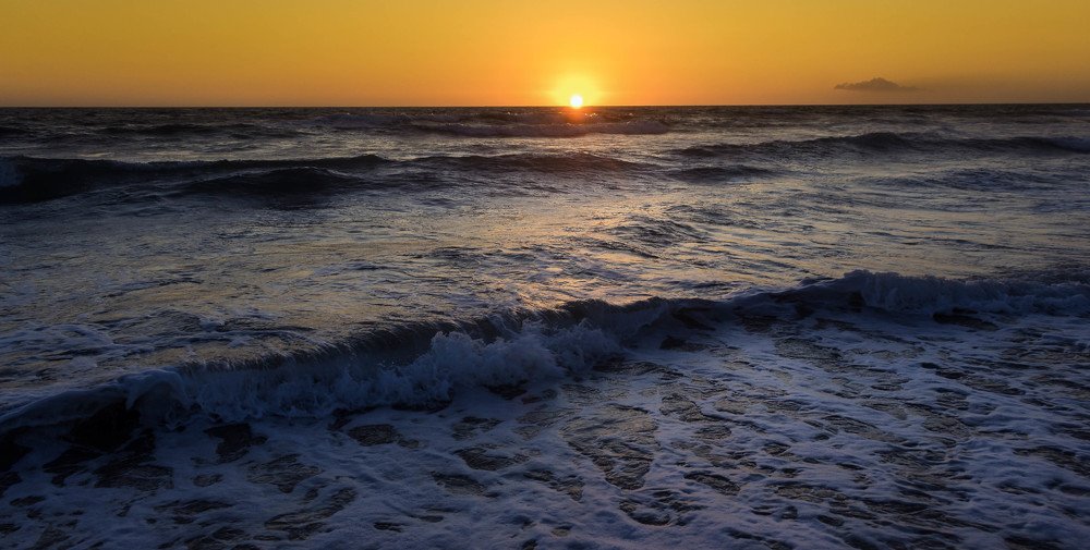 Закат на калифорнийском побережье