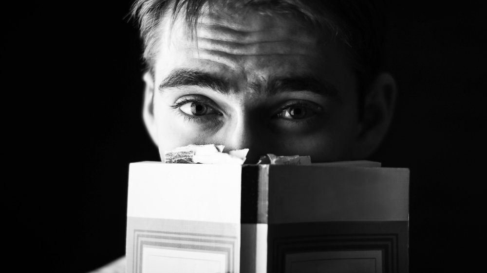 Male black and white portrait