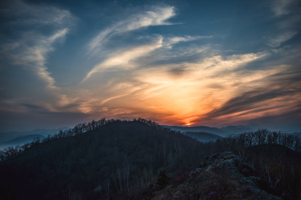 Закат на пике вербованных. Приморский край, г. Дальнегорск.