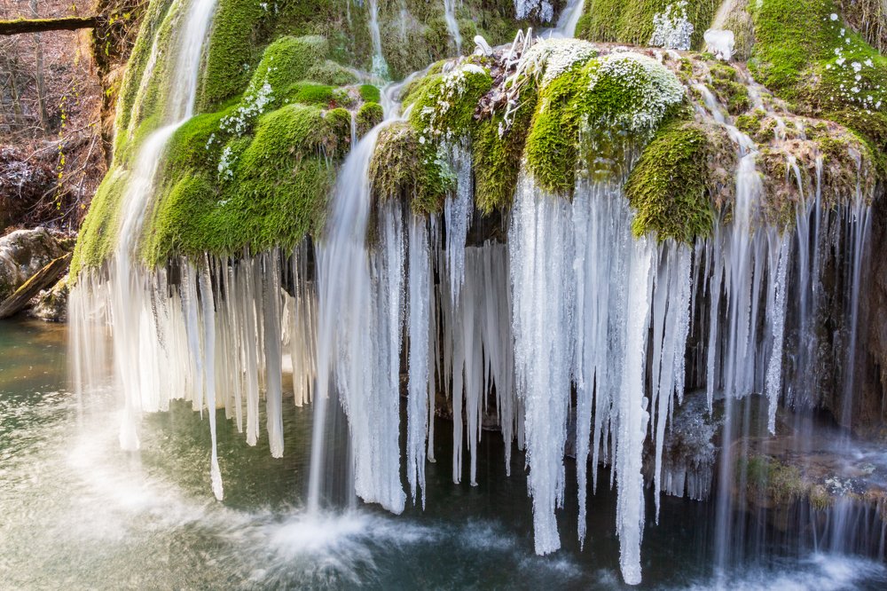 Frozen waterfall.
