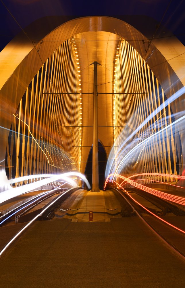 The Troja Bridge In The Night.