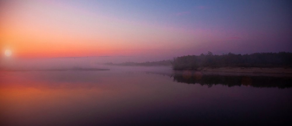 Закат над Сибирским озером