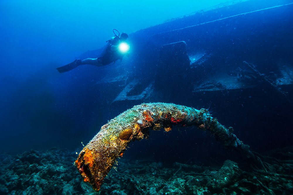 El Mina Wreck with model