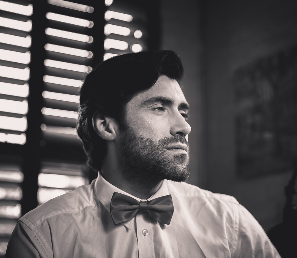 black white portrait