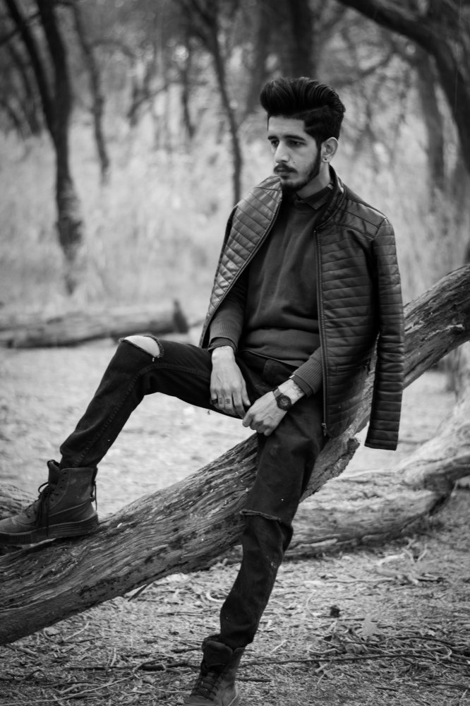 Sitting on a tree and thinking about life.