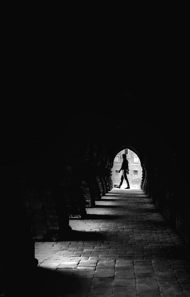 walking through the dark