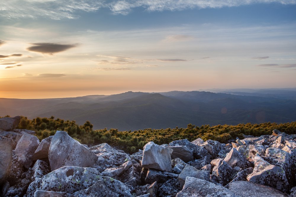 Закат на г. Краснова, Сахалин