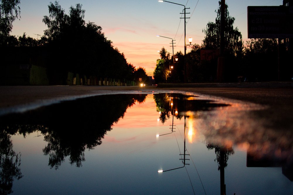 Закат в  городе М