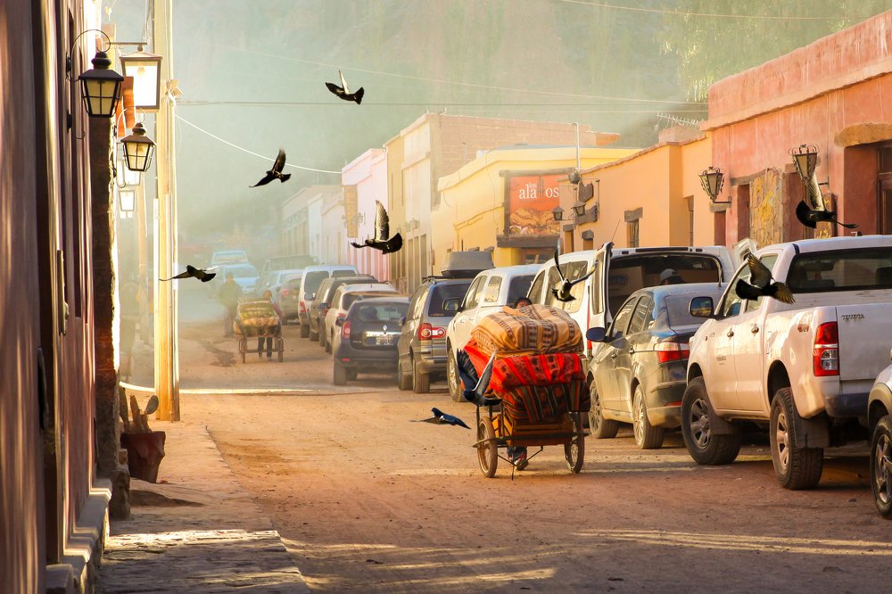 street in a small ethnic town