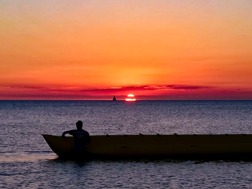 the fisherman and the sunset