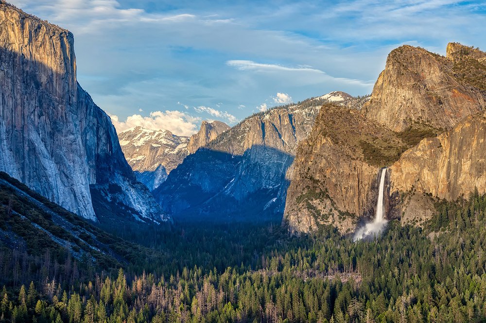 Водопад в парке Йосемити
