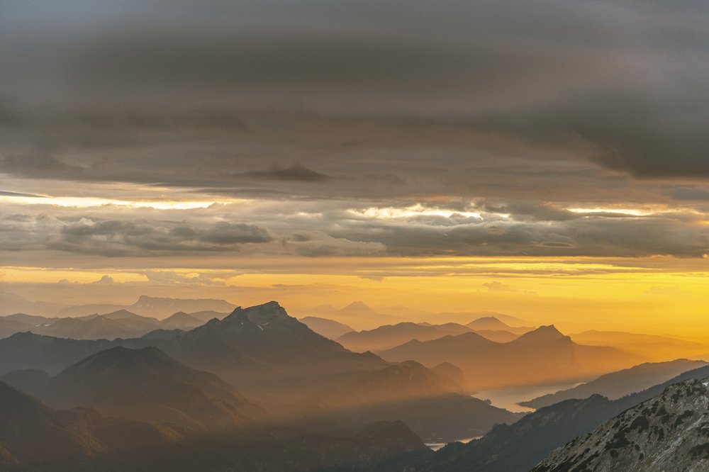 Wonderful sunset at the mountain