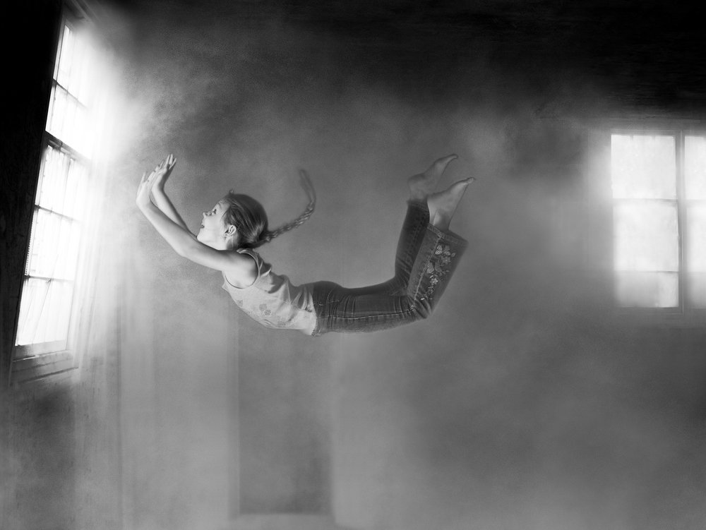 floating into the light