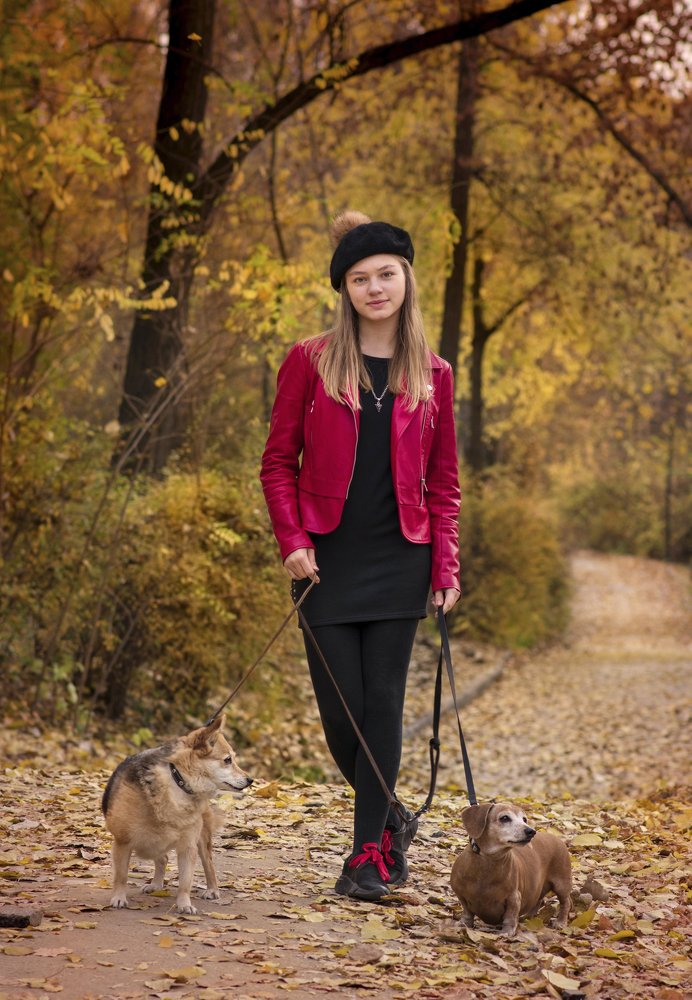 на прогулке