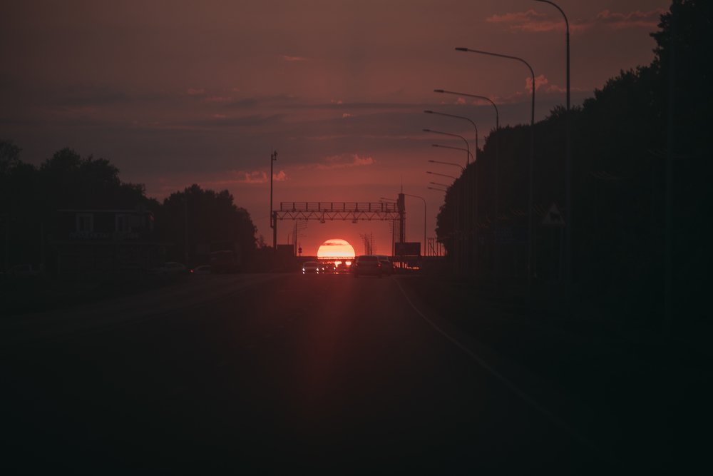Закат в пути