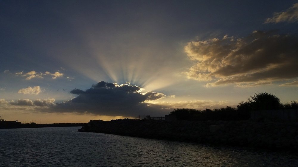 Море, закат ,май